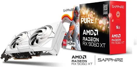 SAPPHIRE PURE RX9060XT 16GB WHITE - Smartech Computers